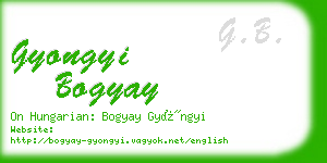 gyongyi bogyay business card